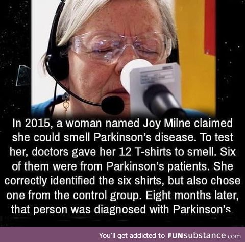 Woman can smell Parkinson's disease