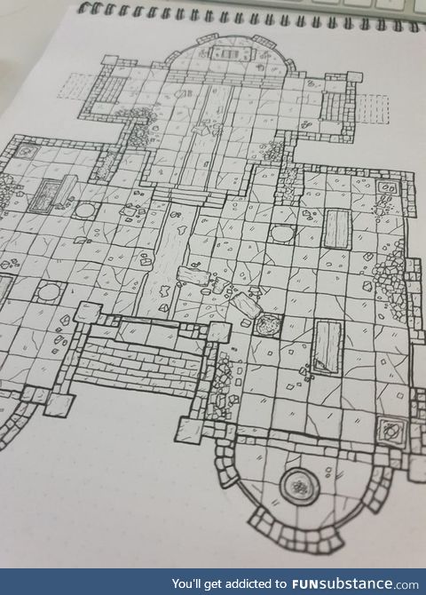 Super slow day in the office so penned the entrance to a dungeon beneath a ruined