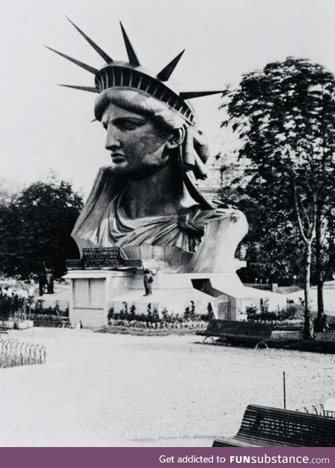 The Statue of Liberty’s head on display at the Paris World’s Fair - cicada 1878