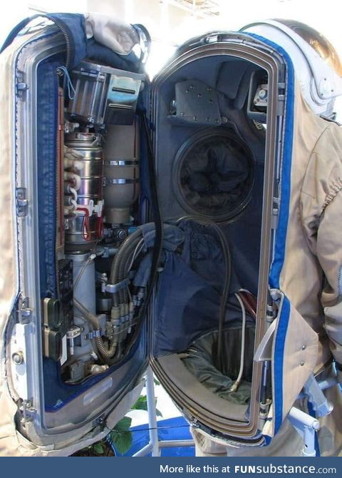 Inside astronaut suit