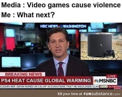 Trump's playing PS4 and denying it causes global warming