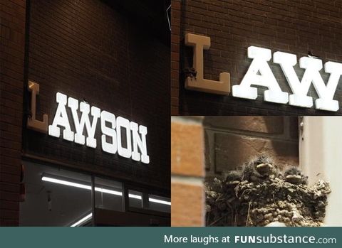 Lawson shop owners in Japan did not turn on the "L" light bulb because they did