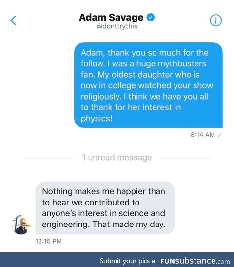 Adam Savage is good stock