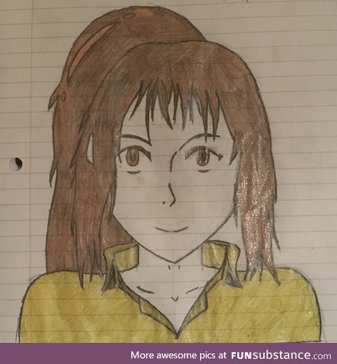 Finished drawing of Sasha on Aot