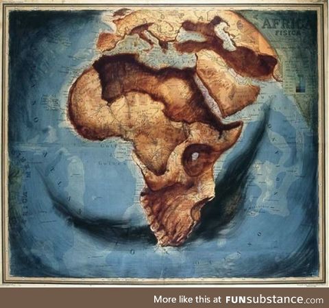 Africa is shaped like a skull