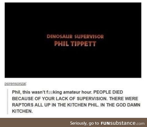 During the credits of ‘Jurassic Park’