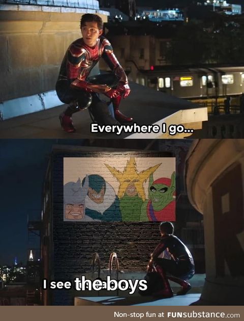 Spidey sees the boys