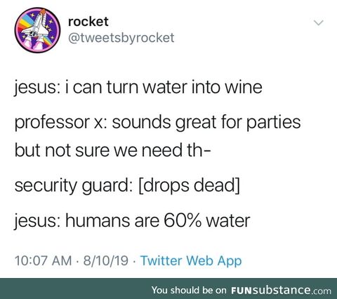 Water into wine