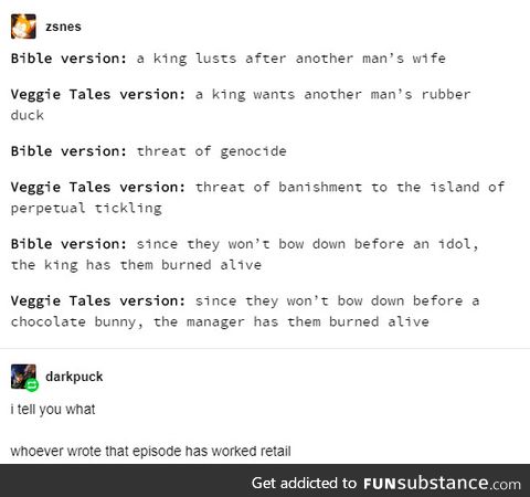 VeggieTales knew how to interpret the Bible