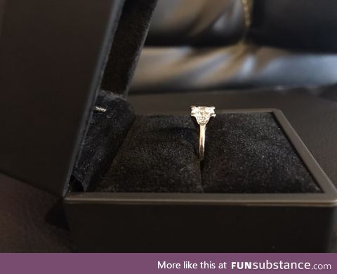 Wish me luck guys, I know its not the most expensive ring but hopefully she will like it