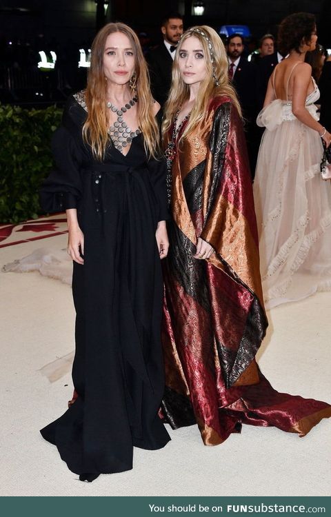 The Olsen twins look like one of them knows how you die and the other knows when you die