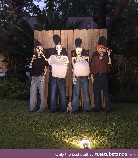 King of the hill halloween skeletons