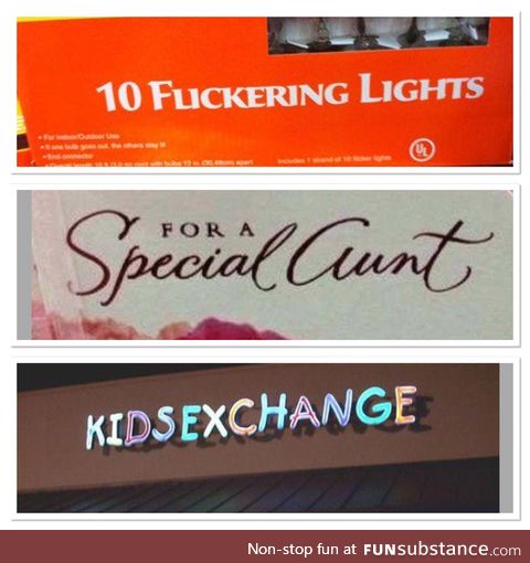 Poor font choices