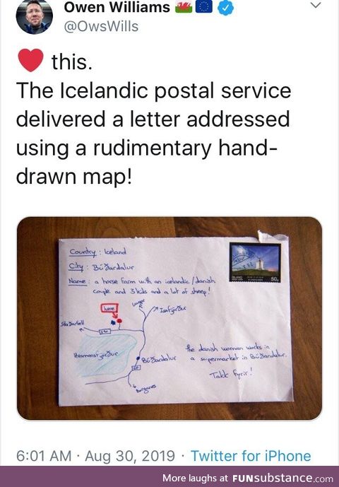 The Icelandic Postal Service does good work