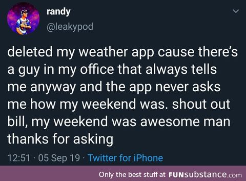 Billy is the low-tech weather all I didn't know I needed