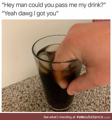 2 fingers 1 cup