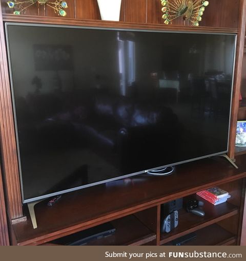 Just bought a new TV today, we were relieved to say the least