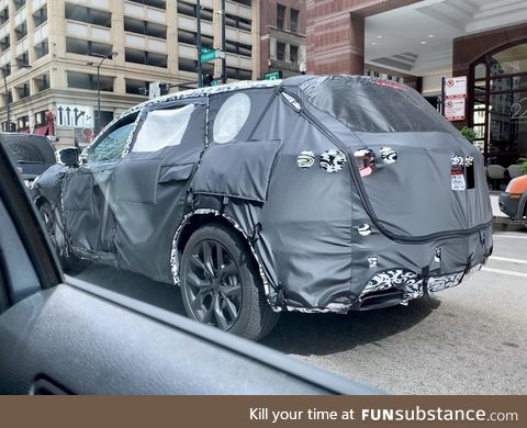 2020 prototype car being driven incognito-ish