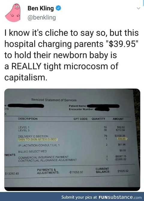 Wanna hold your newborn? Pay up