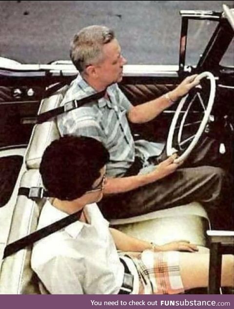 A concept design for car safety belts from the 1960s