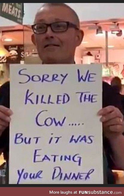 This vegan counter protester on the news