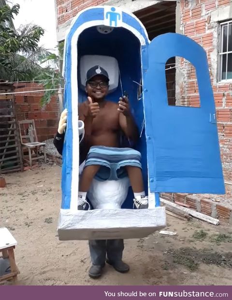 This porta potty costume