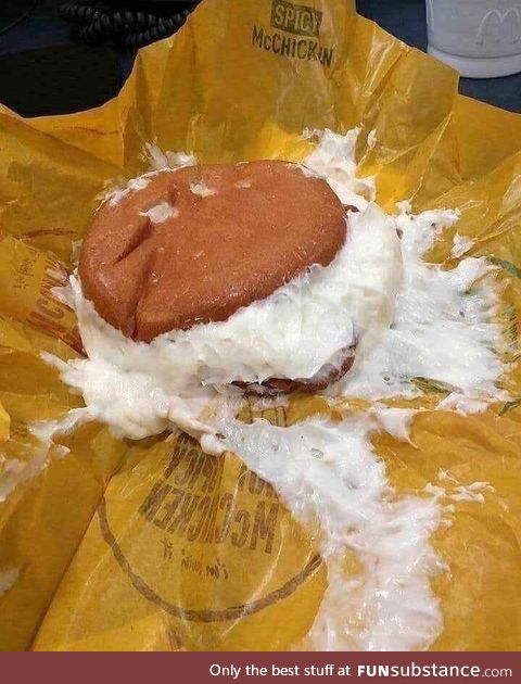 Asks for "extra mayo" receives a 'McCumshot', courtesy of Ronald McDonald's