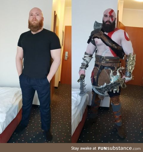 Awesome kratos cosplay