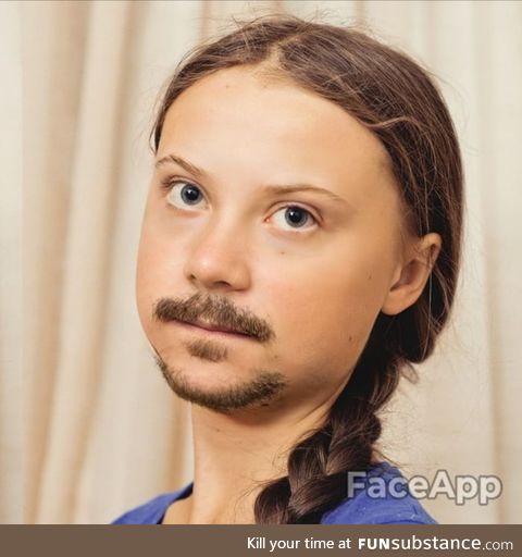 Interesting, how a goatee on Greta Thunberg makes her Zlatan Ibrahimović
