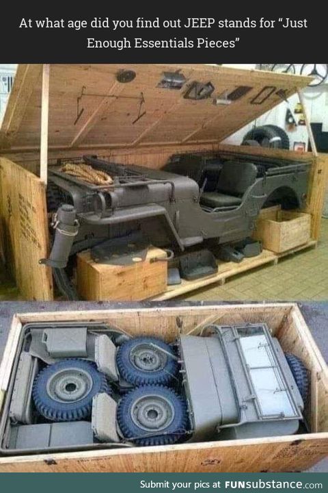 They way Jeep delivered their trucks in the 60's