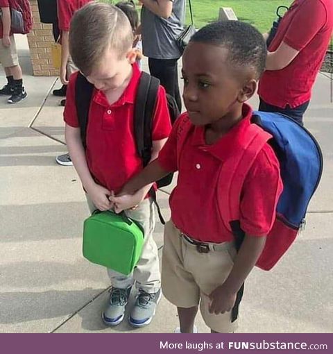 8-year-old helping overwhelmed classmate with autism on first day of school