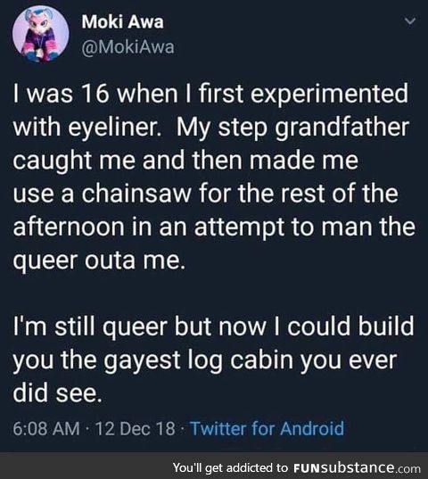I'd like to see the different levels of gay log cabins