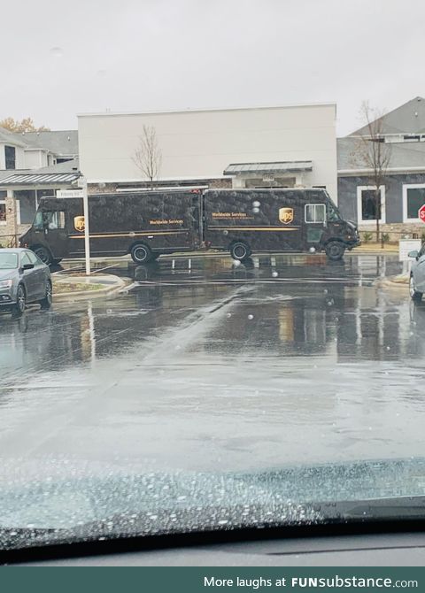 Rare photo how a UPS truck is born