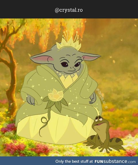 Turned Baby Yoda Into Disney Princesses 6