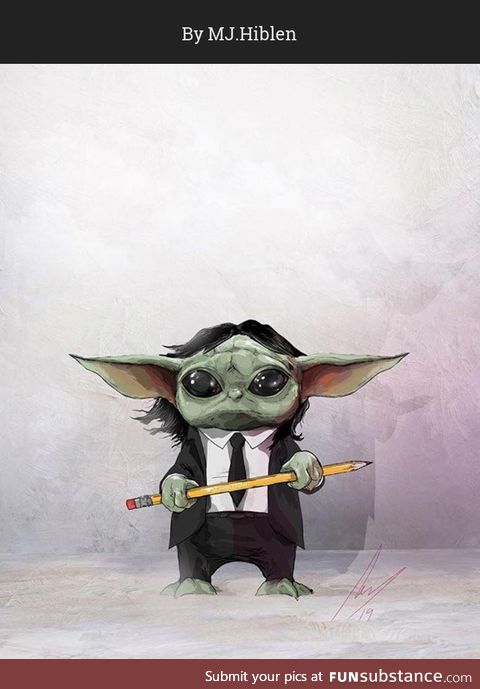 Funny illustrations of “Baby Yoda” 3