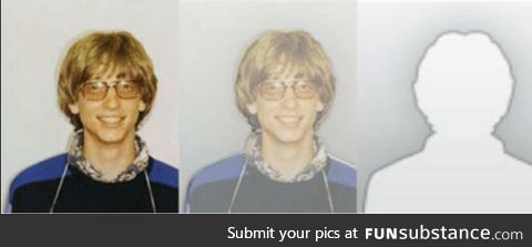 The mugshot of 22 year old Bill Gates was used to create the default Outlook profile