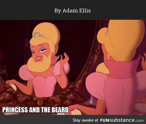 Disney Princesses with Beards 8