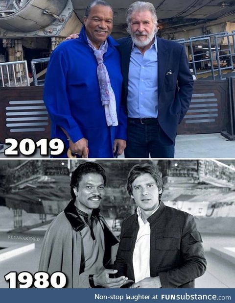 Billy Dee Williams and Harrison Ford