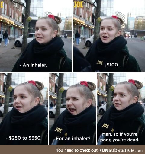 People in the UK being quizzed on price of healthcare in the US