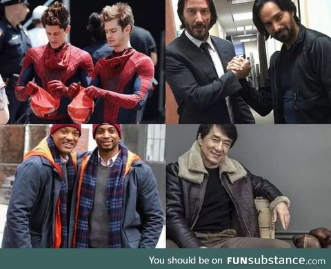 Actors and their stuntmen