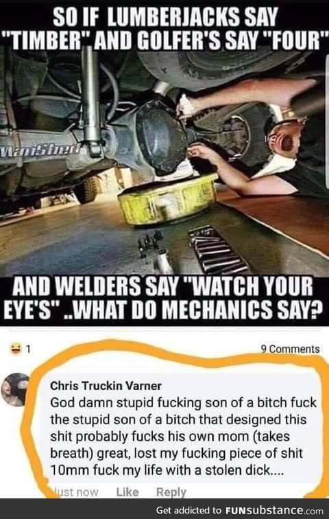 For all my mechanic friends out here