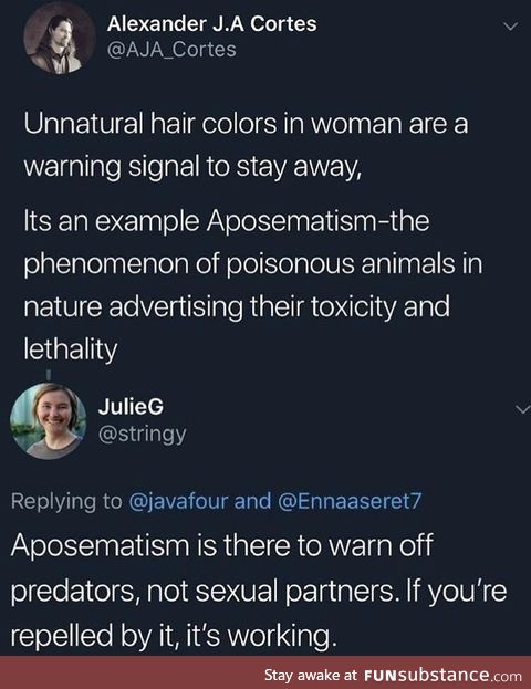 The thing about aposematism
