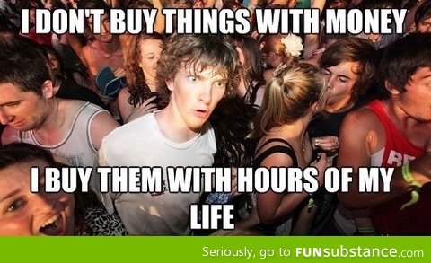 What buying things really mean