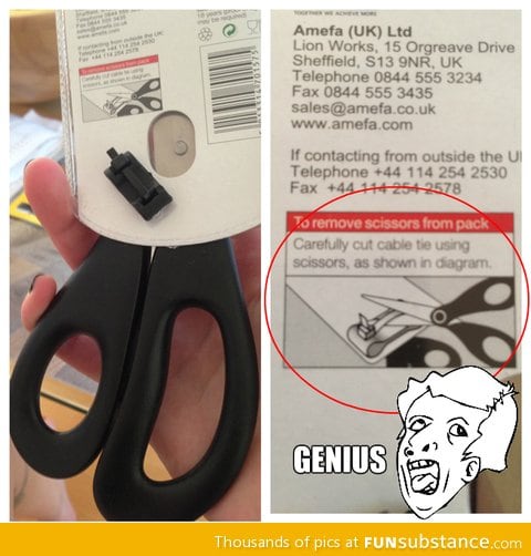 Genius scissors packaging