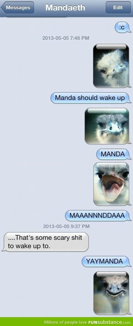 Waking someone up over text