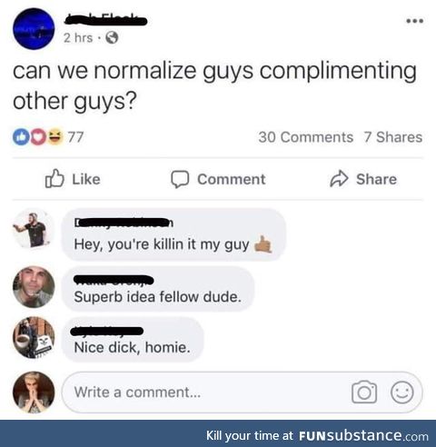 Guy compliments