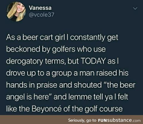 Beer, golf and a girl