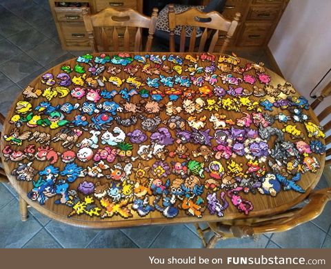 I made the original 151 Pokemon for my husband