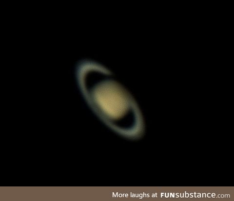 My first Saturn's picture. It's not hubble but I am happy with it :D