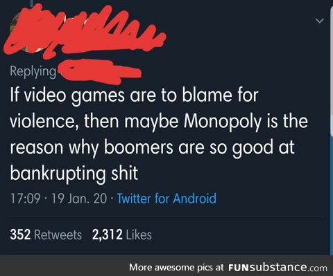 Idk about this, but Monopoly DOES cause Violence